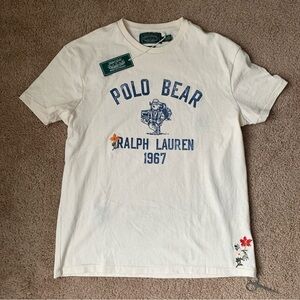 Polo Ralph Lauren Polo Bear T-Shirt Men’s Sz Medium Ivory